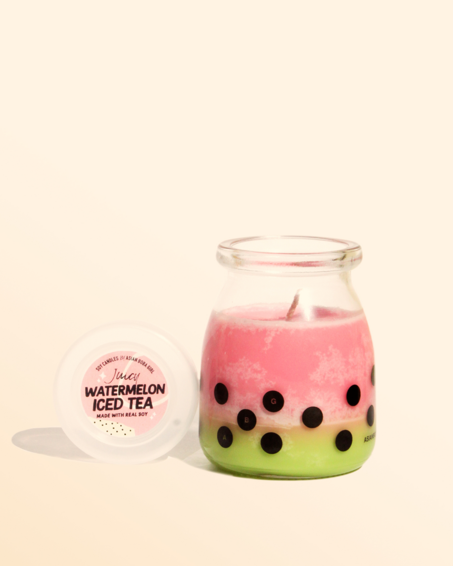 Watermelon Boba Candle