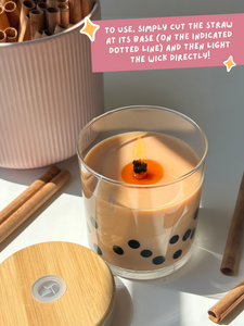 Peach Tea Straw Candle