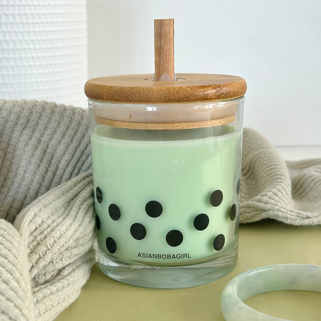 Imperial Jade Straw Candle