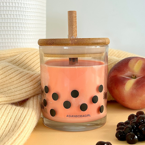 Peach Tea Straw Candle