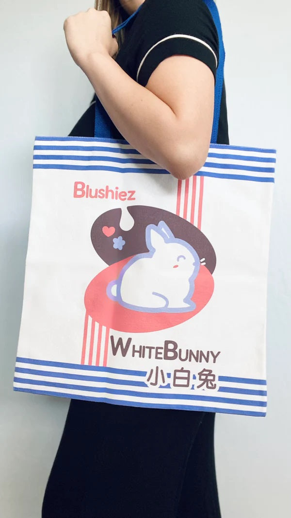 White Bunny Canvas Bag