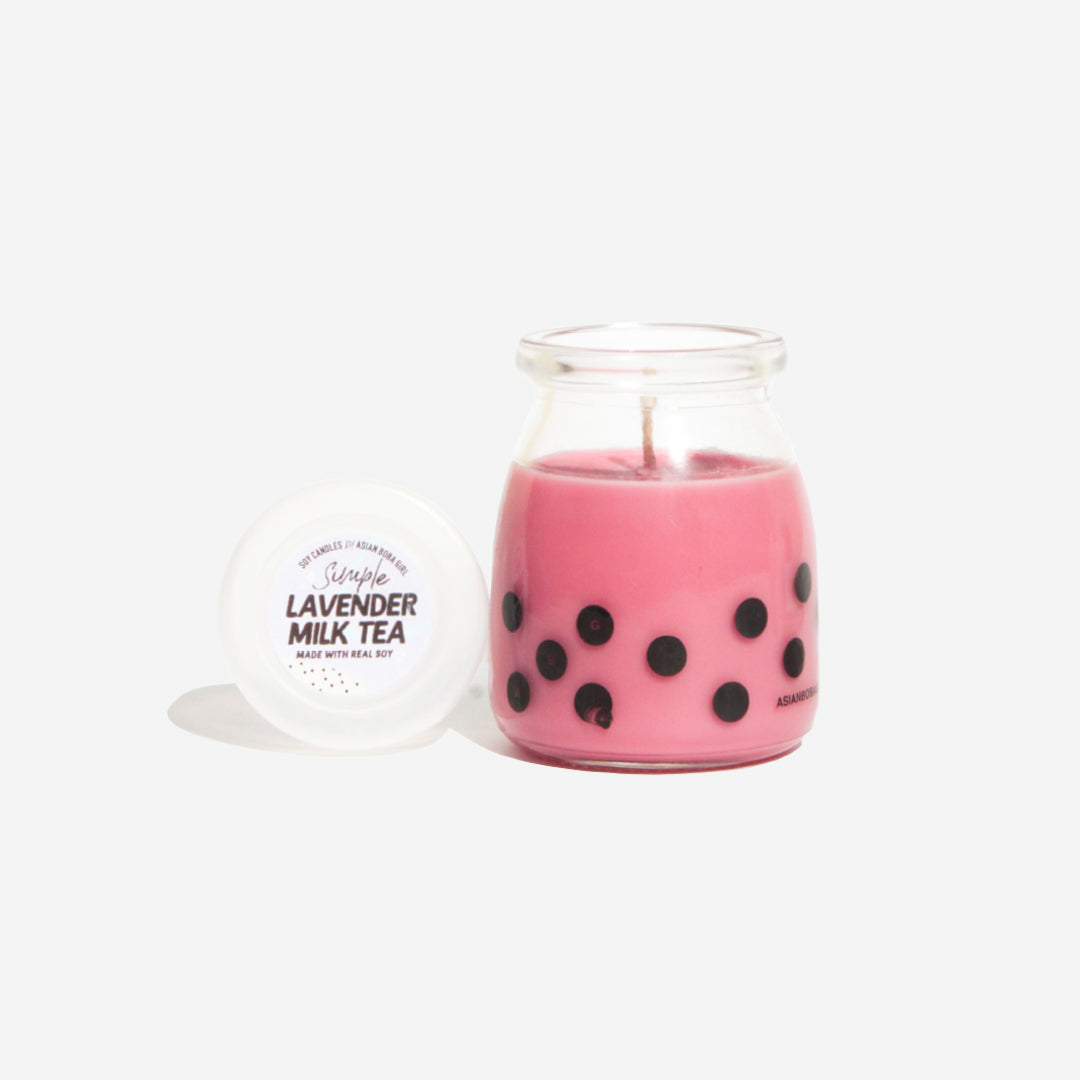 Lavendar Boba Milk Tea Candle