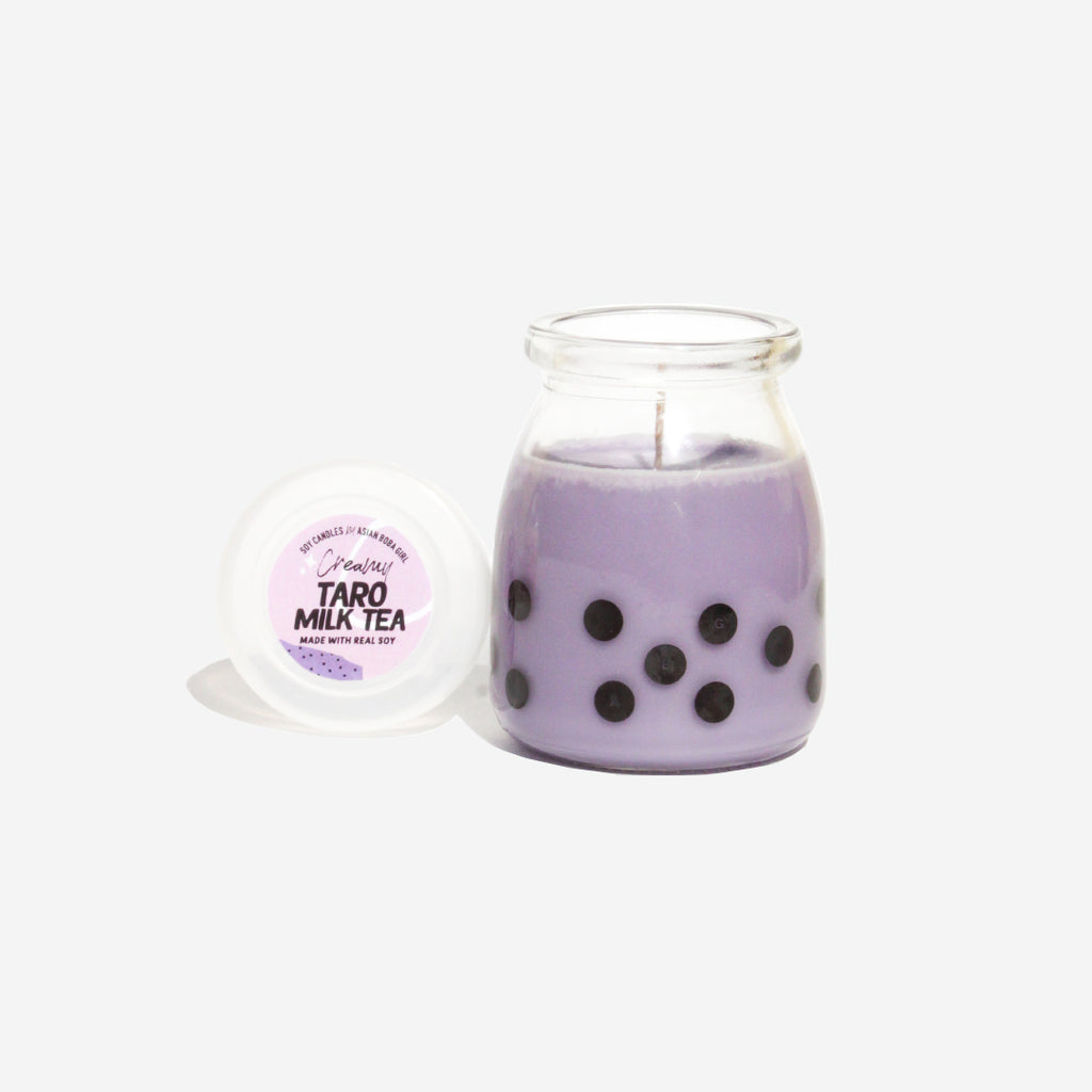 Taro Milk Tea Boba Candle