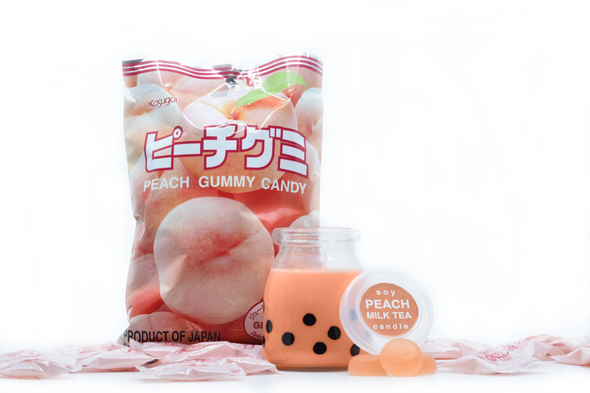 Peach Tea Boba Candle
