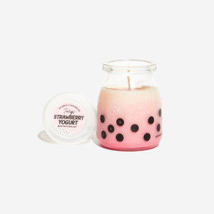 Strawberry Milk Tea Boba Candle